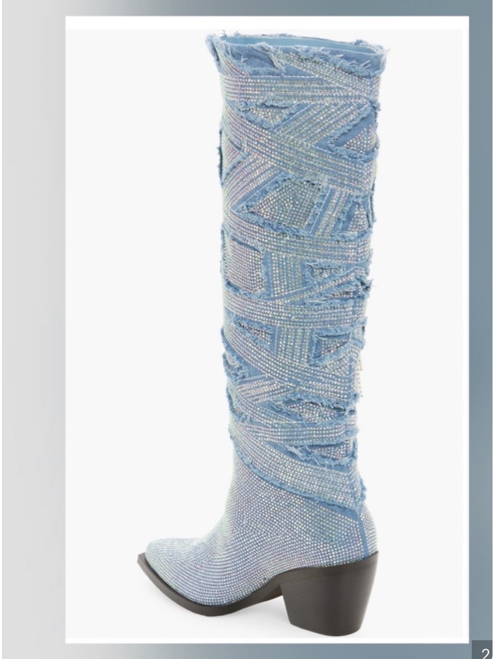 Azalea Wang Domingo Denim Western Boot - Picture 3 of 11
